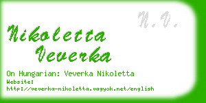 nikoletta veverka business card